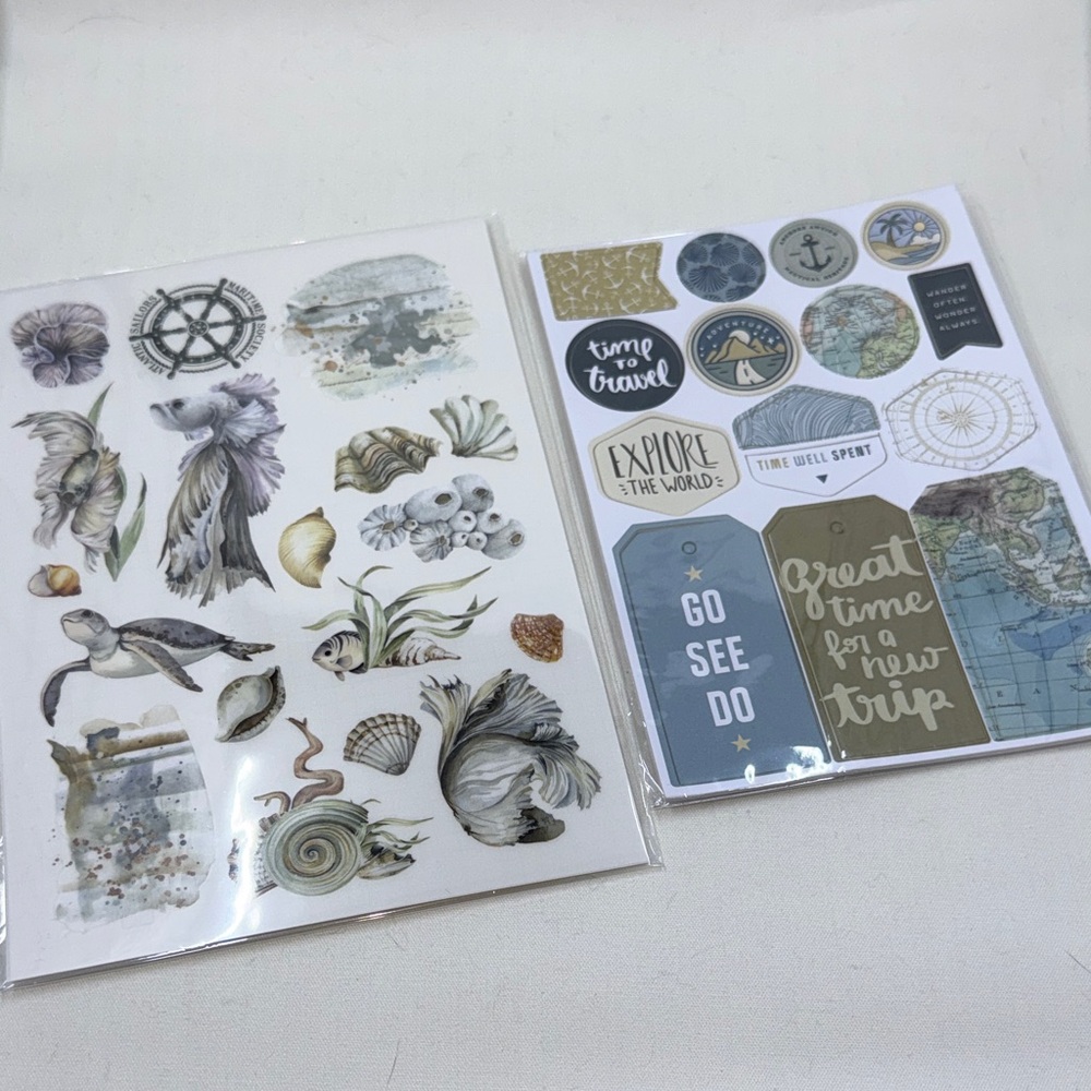 Cocoa Daisy July Where The Sea Dreams Memory Keeping stationary Kit *New - Picture 4 of 9